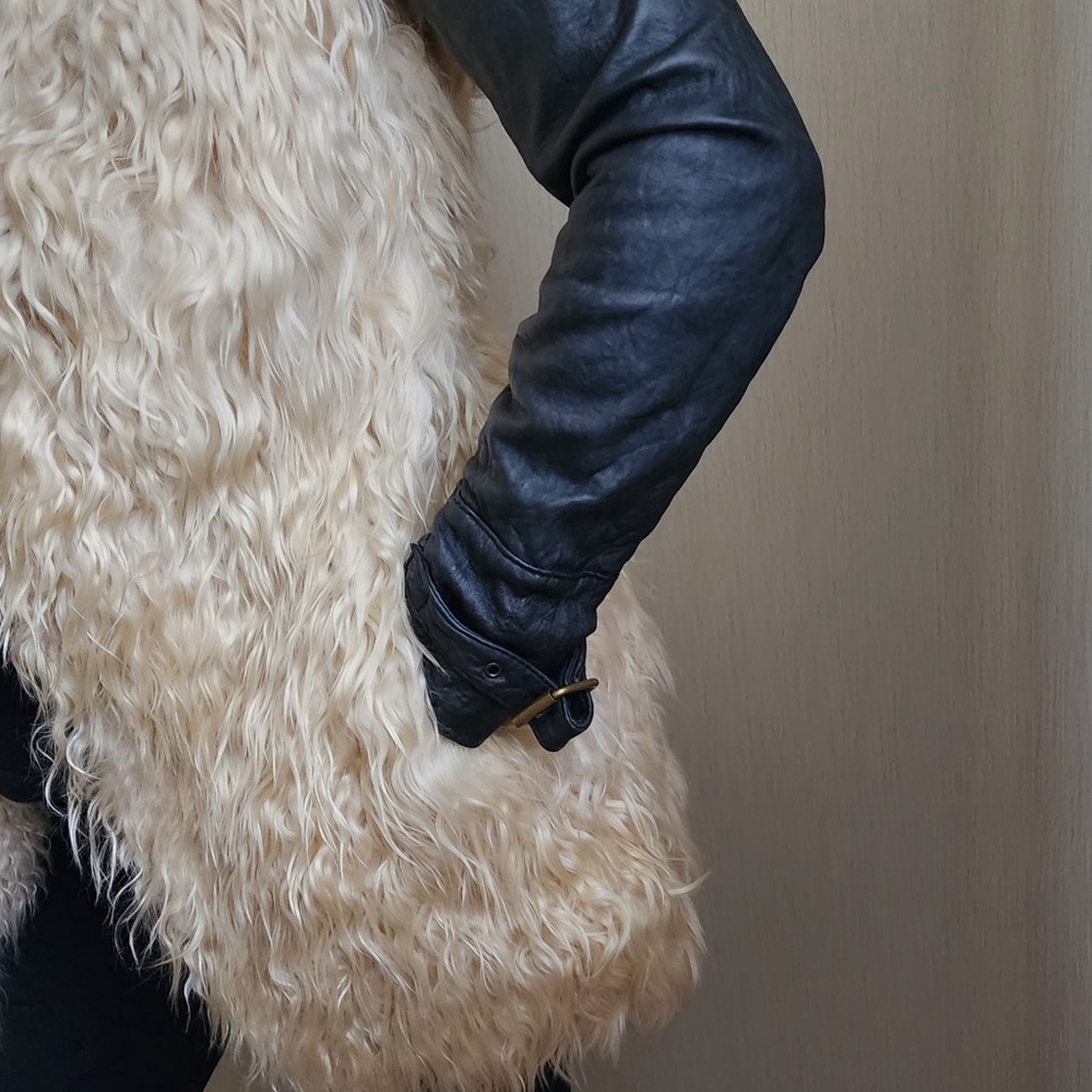 Genuine Goat Fur wRemovable Gen Leather Sleeves Made in Argentina Jacket… - Picture 6 of 16